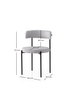 Hanah Home Gını - 4001 V2 Conjunto de Sillas Negro y Gris